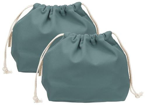QUARKZMAN 2 Stück Beutel Mit Zugband 18.5 X 8.5 X 20 cm Kosmetiktasche Damen Reise Necessaire Organizer Für Toilettenartikel Zubehör Dunkelgrau