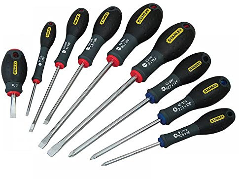 Stanley 565424 FatMax Screwdriver Set Parallel/Flared/Pozi (9 Pieces)