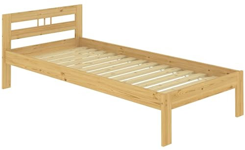Erst-Holz®Bettrahmen Einzelbett 80x200 Kieferbett Natur Massivholz Futonbett Rollrost 60.64-08