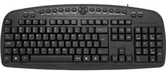 Fk-130eu English Q svart tangentbord med USB-kabel