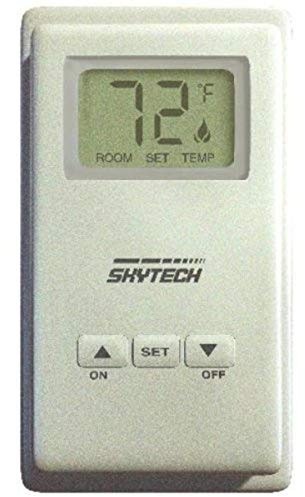 Skytech 9800332 TS/R-2 Wireless Wall Mounted LCD Fireplace Remote Control Thermostat