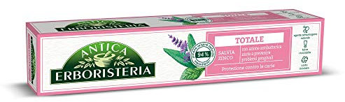 Antica Erboristeria - Dentifricio Totale con Azione Antibatterica, Previene Problemi Gengivali, Protezione contro le Carie, Gusto Salvia e Zinco - 75 ml