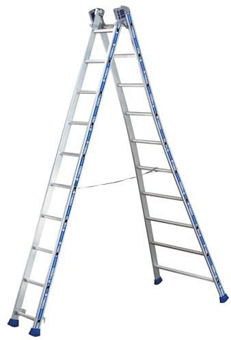 Tubesca - Echelle transformable 2 plans 6+6 échelons Haut. d'accès maxi 3,82m - PLATINIUM