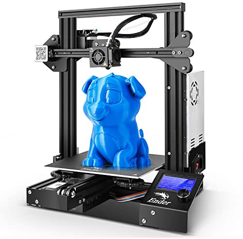 Official Creality 3D Printer Ender-3 FDM DIY Printers High-Precision Printing Stable Power Supply Rapid Heating Up Quality Extruder Resume Printing High-standard V-profile Printing Size: 220x220x250mm