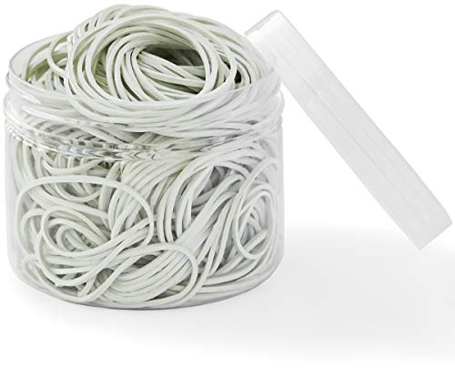 AMUU Rubber Bands office 300pcs white Small Rubber Bands for Office School Home size16 Elastic Band