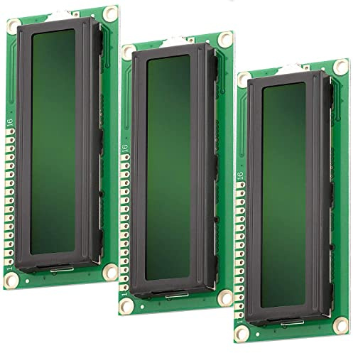 AZDelivery 3 x HD44780 1602 LCD Modul Display 2x16 Zeichen mit grünem Hintergrund und schwarzen Zeichen kompatibel mit Arduino und Raspberry Pi inklusive E-Book!