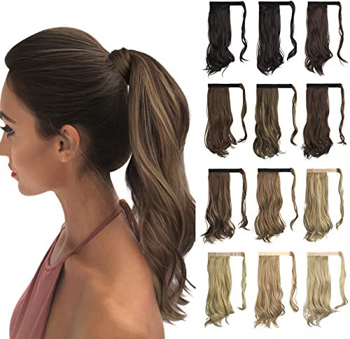 Sofeiyan Queue de Cheval Extensions Cheveux Naturel 38cm - Postiche Synthétique Bouclée pour Femmes