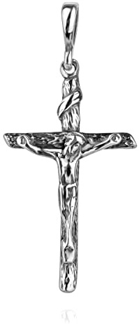 silverzone77 Kreuz Echt Sterling Silber 925 Anhänger Kruzifix Religiös Handmade Schmuck Neu