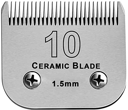BESTBOMG Scherkopf 10, L: 1,5 mm kompatibel mit Oster Tierhaarschneidemaschine kompatibel mit Wahl Hunde Haarschneidemaschine kompatibel mit andis hundeschermaschine