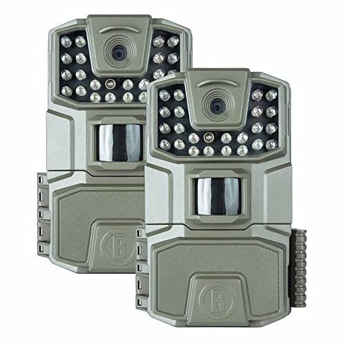 Bushnell - Spot-On 2-Pack - Cámara de Rastro - Leds IR de Alto Rendimiento para un Mejor Alcance Nocturno - Velocidad de Disparo de 0,7 Segundos - 18 MP - 1086p - Vida Silvestre - Bajo Brillo - Gris