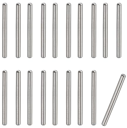 sourcing map 100 Stück Zylinderstifte Spannstift 304 Edelstahl Rund Flach Holz Stützregale Befestigung 1.2x12mm