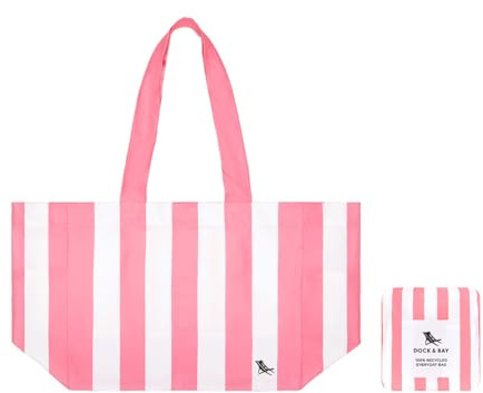 Dock & Bay Everyday Beach Tote Bag - Reusable Carrier Bag for Daily Use - Carries Up to 10kg - 100% Recycled Materials