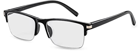 FILTRAL Rechteckige Lesebrille für Damen & Herren/Halbrahmen Brille mit Federscharnieren