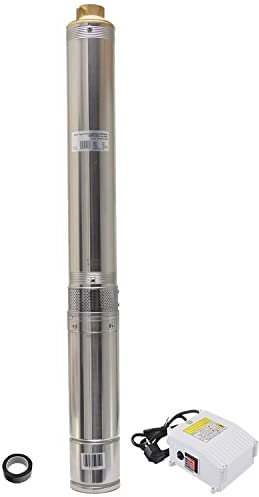 Agora-Tec® 4 Zoll Brunnenpumpe Tiefbrunnenpumpe Premium 550W-3.5-84 30m Kabel, Qmax: 3500l/h, Hmax : 84 m, max.: 8,4 bar