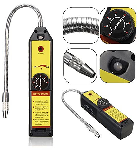 Samnuerly Monitor de Calidad del Aire, WJL- 6000 Detector de Fugas de freón Detector de Fugas de halógeno Gas refrigerante HVAC R22 R410A R134A R1234YF Sensor Detector de CFC HCFC HFC