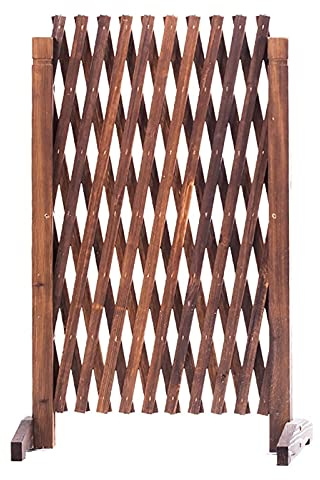 CHALKE Wood Lattice Fence Extension Garden Fence Animal Barrier, Lawn Balcony Garden Decoration Board Christmas Tree Fence/Telescopic Partition Decoration (Size : H150xL210cm)