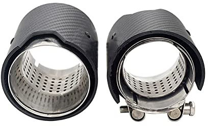 Auspuffblende 1 Stücke 90mm Kohlefaser Auto Auspuff Endrohr Kurze Schalldämpfer Spitze Turbo Sound Für Für 3er Endrohre (Farbe : 2 matte 70-93)