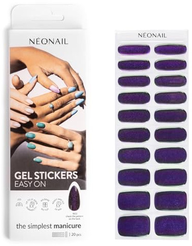 NÉONAIL Nagelfolie UV Härtend - Gel Stickers Easy On - UV Gel Strips - Fingernägel zum Aufkleben - Nagelsticker - Nagellackstreifen - Nagelaufkleber - Aufkleber Nägel - M02