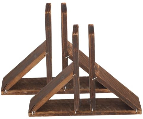 BESPORTBLE 2stücke Stabile Massivholz Zaunbasis Mit Polierter Oberfläche Wetterfester Gartenzaunstütze Einfache Montage Für Kleinen Innen Außengarten Geeignet