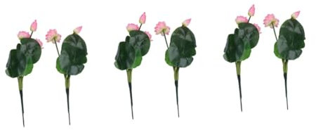 PRETYZOOM 6stücke Kunstblumen Fake Lotus Ornament Für Schlafzimmer Und Festdekoration Hochwertige Seerosen Für Stilvolle Wohnaccessoires Und Kreative Arrangements