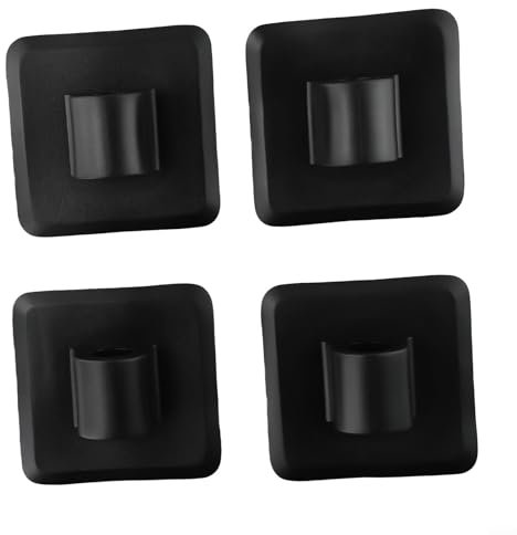 HEBEOT 4 Stück Kajak Angeln Boot Motor Halterung Ständer Halter Halterung für Boot Gummi Schlauchboot Kajak 9,5 x 4,1 cm Schwarz