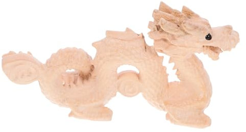 MUSISALY Holz Drachenskulptur Drachenfigur Dekorativ Für Tisch Schreibtisch Drachenornament Drachendekor Drachenstatue Drachenskulptur