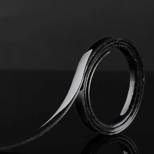6 m Keramikfliesen-Fugenband für Küche und Bad, wasserdicht, schöne Naht, selbstklebender Aufkleber, Wand- und Bodenfugenlinie, dekorativer Streifen, 6 m, Schwarz