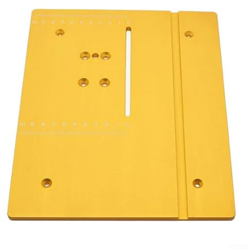 Piastra di inserimento per fresatrice, piastra di inserimento per tavolo di fresatura, piastra in alluminio T60, piastra per sega circolare, 240 x 200 x 6 mm