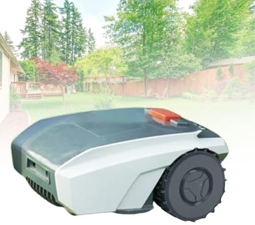 MhWrughts Robot tagliaerba Completamente Automatico con Stazione di Ricarica Automatica - Batteria agli ioni di Litio da 20 V Max 2,0 Ah Comodo Controllo Tramite App, Taglia Fino a 1500 mq