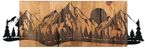 Wallity Holzwand-Accessoire | 100% Metall | Schwarznuss