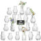 Hewory Mini Vase Deco Table: 20 Petit Vase en Verre Vintage Vases Mariage pour Decoration Mariage - Mini Bouteille Fiole en Verre pour Centre de Table
