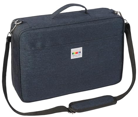 JAKAGO Farbiges Federmäppchen mit 480 Fächern, extra großes Fassungsvermögen, Stifthalter für Künstler, Maler, Reißverschluss, Organizer-Tasche für Marker, Textmarker, Aufbewahrungstasche für Büro,
