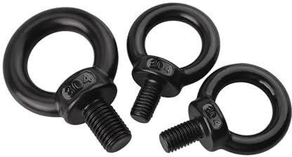 Generisch M3 M4 M5 M6 M8 M10 M12 M14 M16 M18 M20 M24 Schwarz 304 Edelstahl Ring Hebeösenschraube Marine Hebeösenschrauben Ringschraube(M4X11 5PCS)