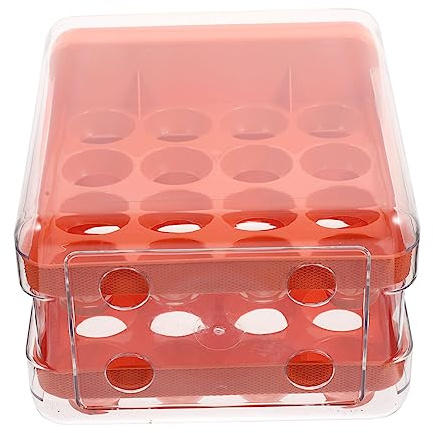 HOMSFOU Cartón de Huevos Organizador Cajón para Huevos Transparente Bandeja Multifunción Huevera Doméstica para Refrigerador para Cocina