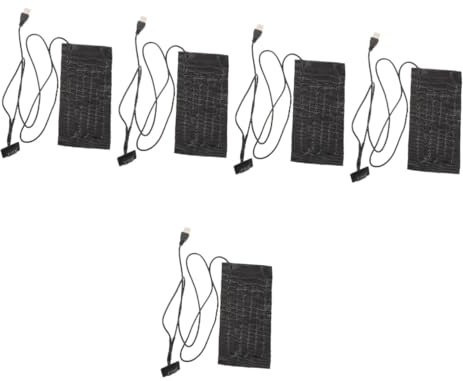 Yardwe 5 Piezas Calefactor de Invernadero Calentador de jardín Planta Artificial eléctrica Individual motorizado Suministros de jardín esteras de calefacción de Plantas paño Black