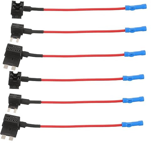 Beatifufu 6stücke Auto Sicherungshalter Adapter Standard Flachsicherung Steckdose Zwillingsstecker Für Kfz LKW Boot Installieren Robust Und Vielseitig Einsetzbar