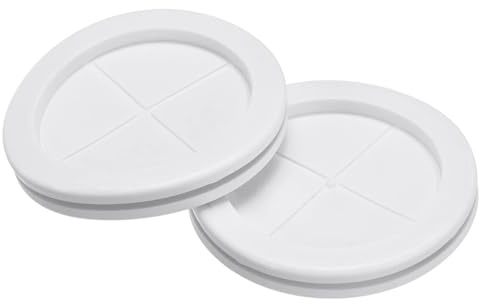 TA-VIGOR 4Pcs Round Rubber Grommets 70mm Double-Sided Wire Gaskets | White Synthetic Rubber, Rubber Hole Plugs for Wire Cable and Plugs Protection, Suitable for Electrical Panels and Equipment