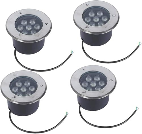 Buried Lights Underground Light Led Path Light Yard Garden Landscape In-ground Well Lights Outdoor Decorative Spotlight,ip67 Waterproof，ac85-265v, Green, 7W