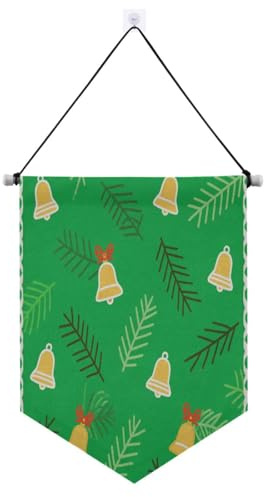 Gelbes Glockenförmiges Stechpalmen-Banner mit Teleskopstange, lustige Banner für Zimmer, Außendekoration, für drinnen und draußen, Party, Banderitas, Para Fiestas