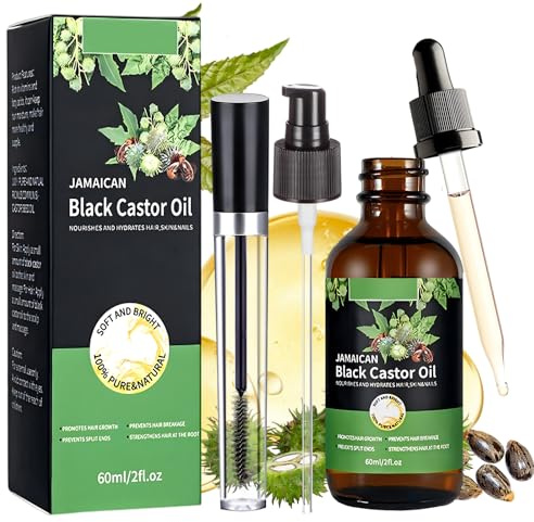 60ml Cuidado Esencia Aceite,Aceite de masaje físico y facial,Aceitefortalecimiento del cabello,Pipeta,Bomba y Kit de Rímel,fortalece el cabello, la piel hidratante,para Hombres Mujeres