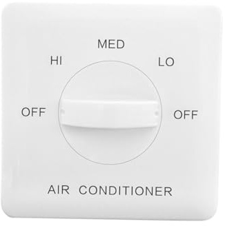 NUOBESTY Regolatore Velocità Ventilatore Materiale Abs Resistente al Fuoco Controllo a Tre Velocità per Condizionamento Centralizzato e Fan Coil