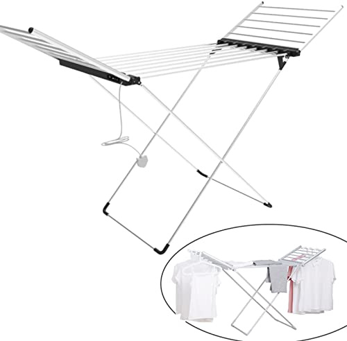 SXYKXYDL Tendedero Plegable con alas, tendedero calefaccionado, secador portátil para Interiores, tendedero Plegable para Ropa