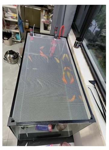 PEYNIR Aquarium Deckel Netzabdeckung für Terrariendeckel, DIY-Aquariumabdeckung/Sprungschutznetz mit magnetischen Kanten, Quadratisches Lüftungsgitter(L31.5xW13.8in/80x35cm)