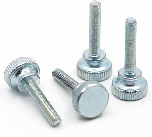 Tornillos moleteados, Tornillos de mariposa de cabeza moleteada alta con ajuste manual for pernos de bloqueo de vidrio for muro cortina(M10 x 45mm 2pcs)