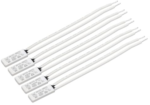 QUARKZMAN 5 Stück KSD9700 Thermoschalter NC 90°C 250V 2A Temperaturschalter Thermostat Kunststoff Bimetall Normalerweise geschlossen Thermoschutz für Mikrowellen, Backöfen, Kaffeemaschinen