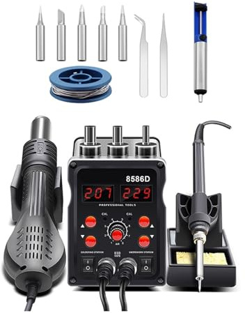 Station de soudage BGA 8586D, pistolet à air chaud for CMS SMT, réparation, outils dessoudage 8586 8786 8858 858d(E)