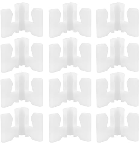 HEMOTON Cabinet Pipe Connector 40pcs White Plastic Shoe Pipe Adapter with Secure Support for Shoe Rack and Closet Shelving Installation