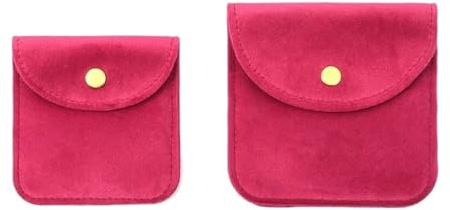 ZGCrumphant sammet smycken påse tryckknapp smyckepåse sammetspåse kuvert smycken halsband armband förvaring bröllopspåsar förpackning (färg: 6, 10 x 10 cm)