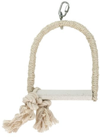 Kerbl Pet Sisalschaukel mit Kalksitz- stange, 18 x 14 x 2 cm