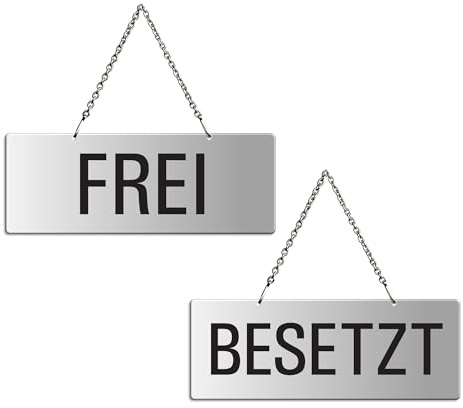 Wendeschild Frei Besetzt Hängeschild aus Aluminium 175 x 65 mm Nr.31202-E